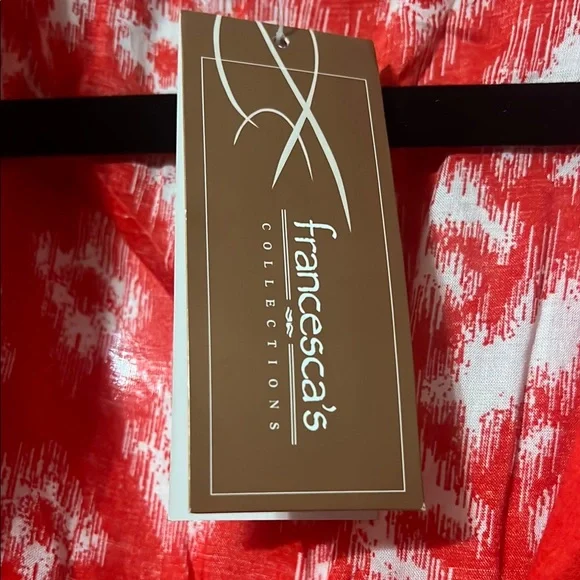 Vibrant Red and White Patterned Dress - Picture 6 of 8